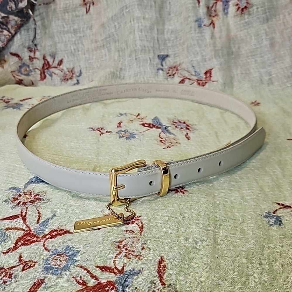 Charter Club Khaki Gold Buckle Belt Extra Large